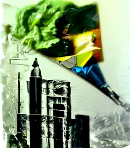 Luffy in Expressionist Pop Art Style