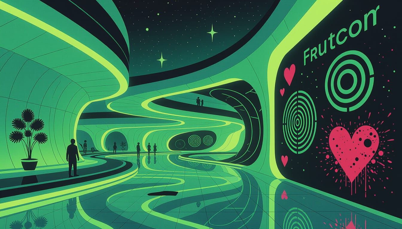 Utopian Future in Frutiger Metro Aesthetic