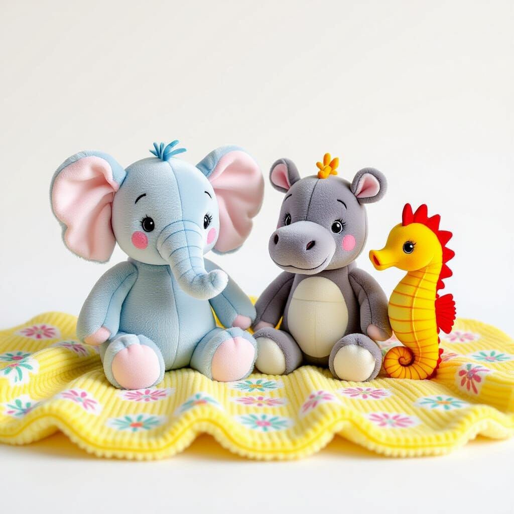 Vibrant Plush Toys as Soft Sculpture