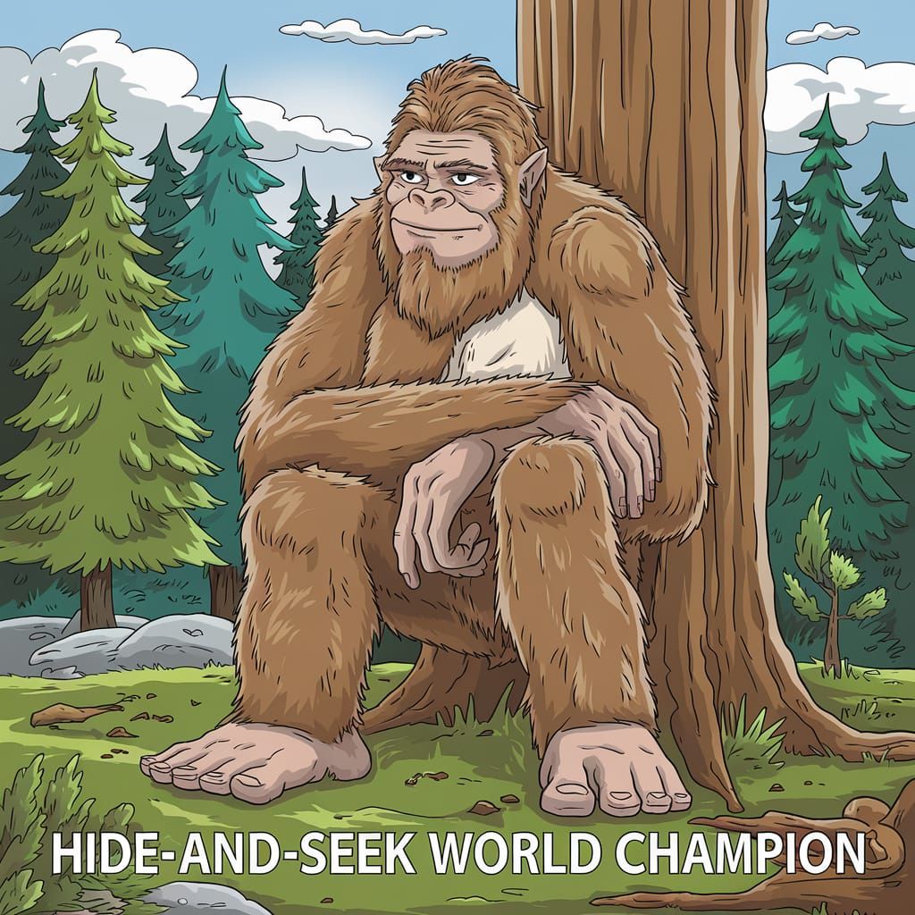 Smug Sasquatch: Hide-and-Seek Champion