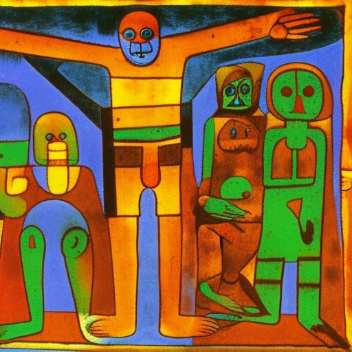 Surreal Hellscape in the Style of Expressionism