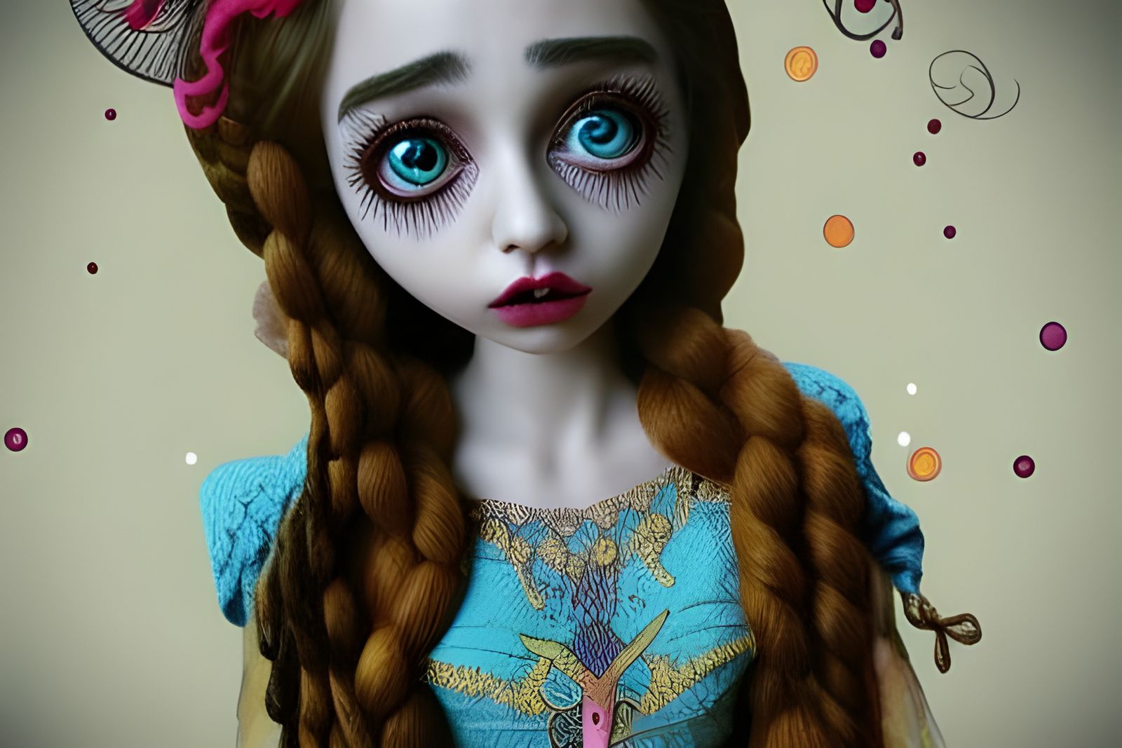 Crochet Yarn Doll in Tim Burton Style