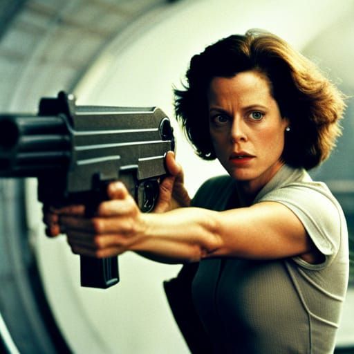 Sci-Fi Warrior Battles Aliens in Space