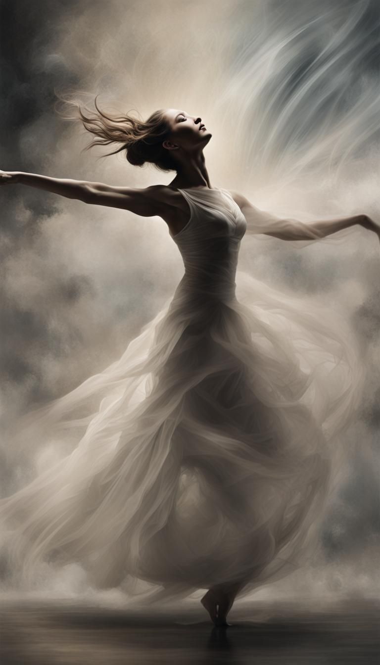 Ethereal Emotions Shaping the Landscape in a Dance