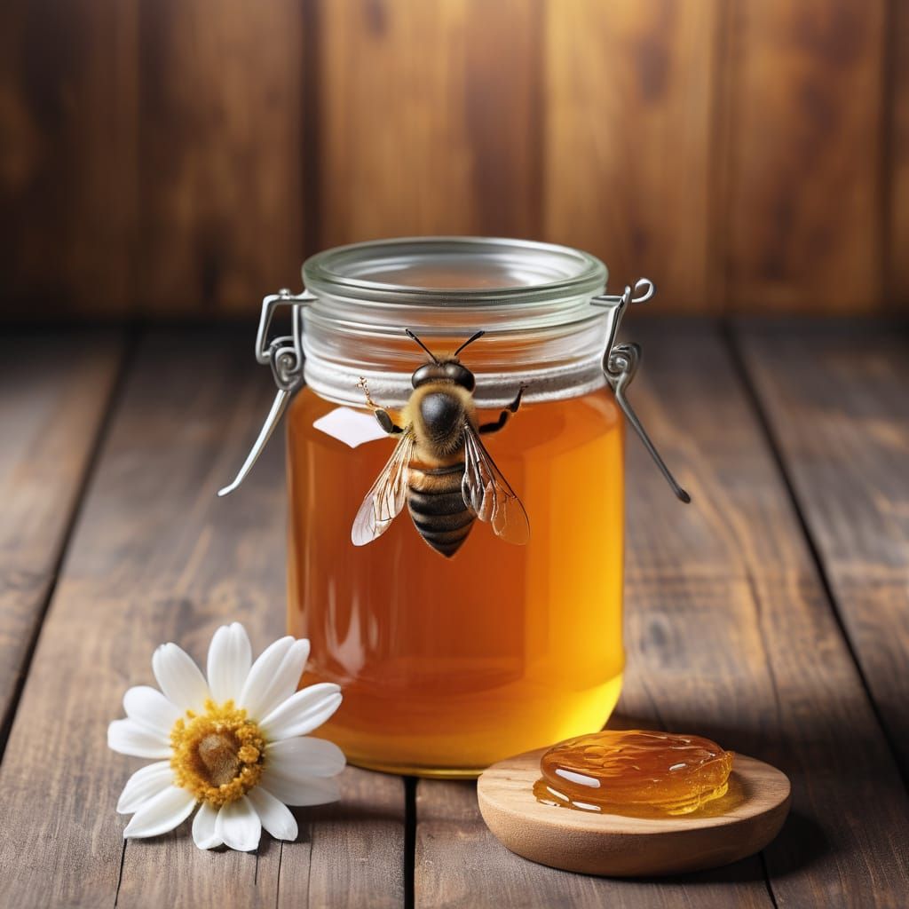 Surreal Honey Harvest Scene in Photorealistic Detail