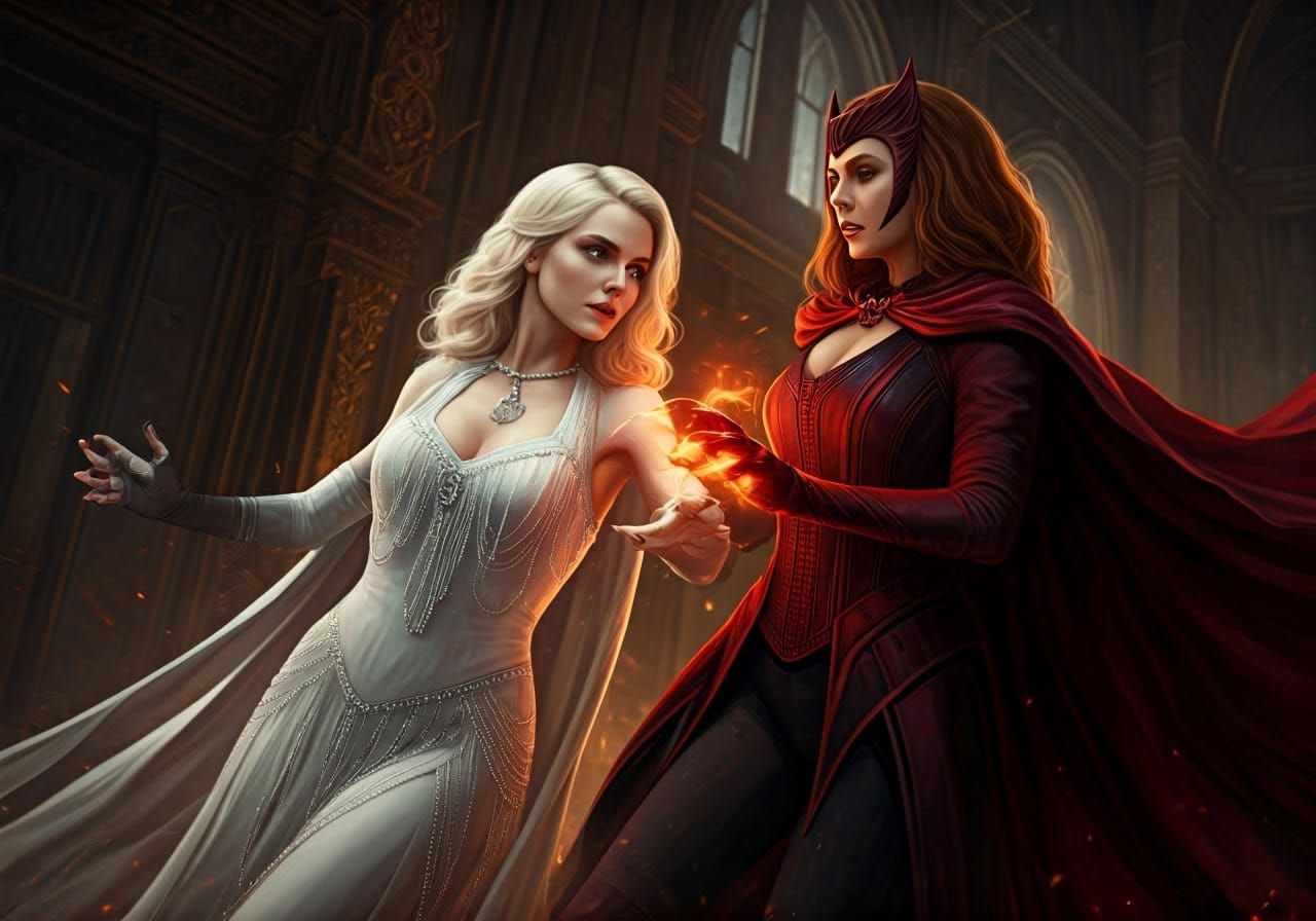 Emma Frost And Scarlett Witch in the 1920's