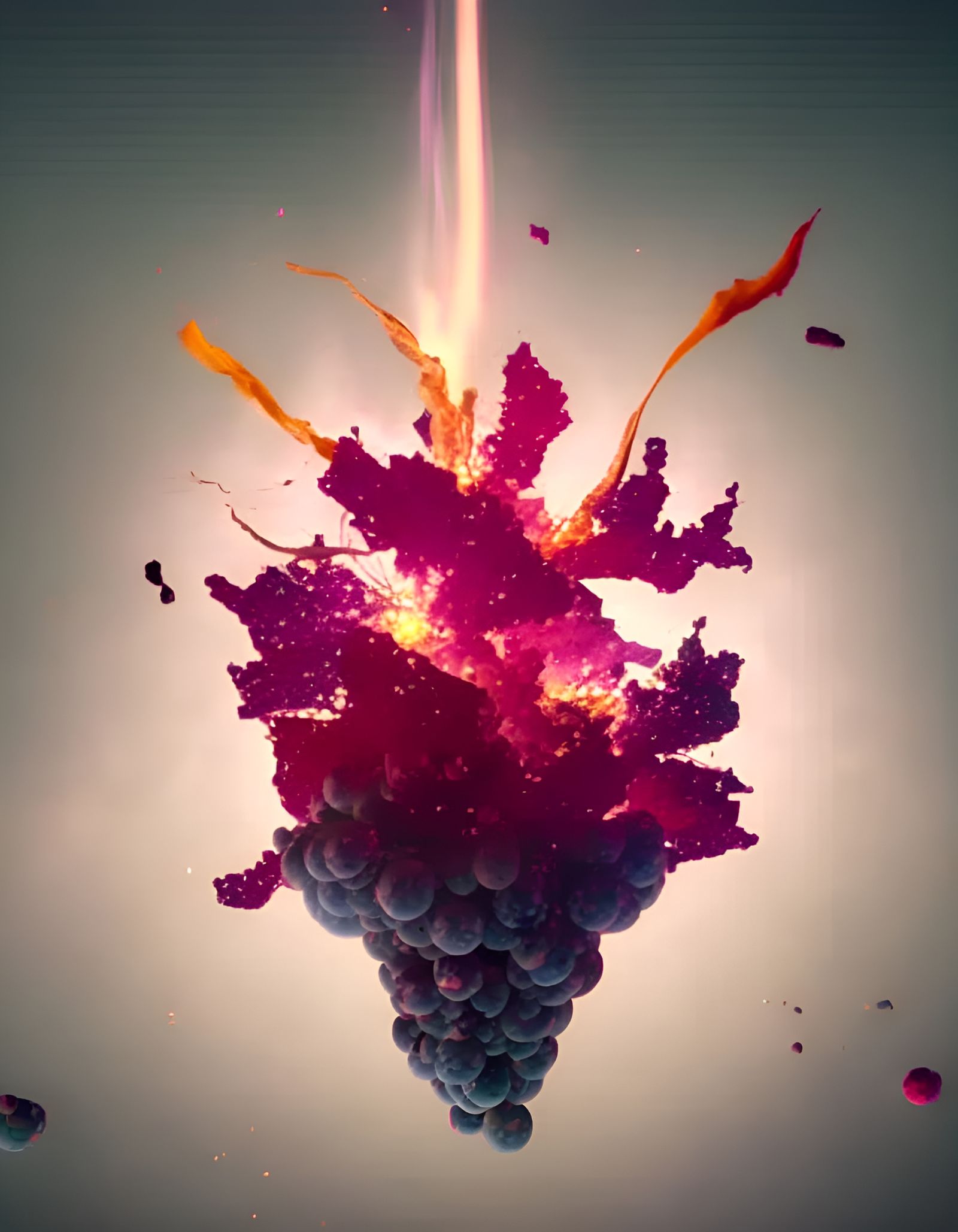 Epic Cosmic Wine Explosion in Slow Motion
