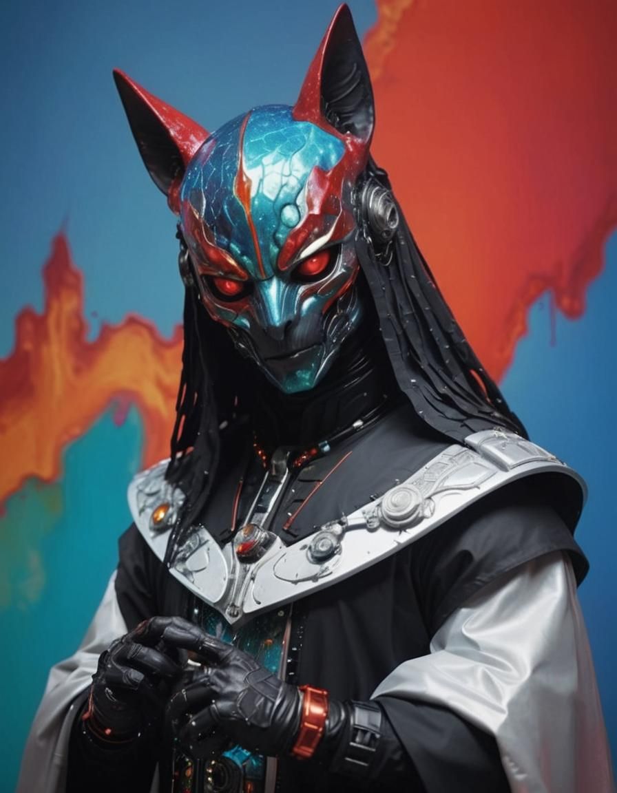 Neofuturistic Male Fashion in Geometric Fauvism Style