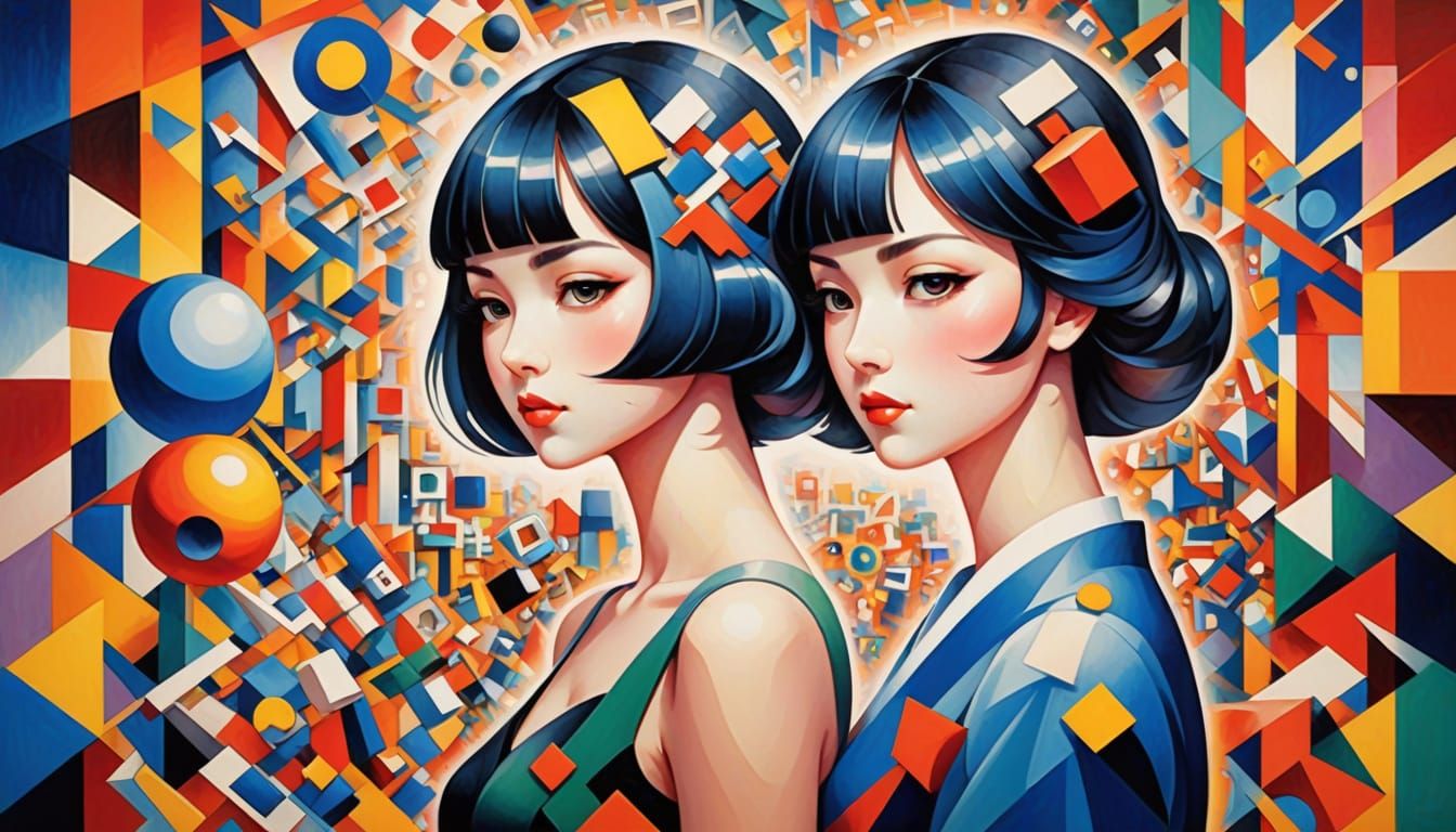 Surreal Double Exposure Art in Vibrant Colors