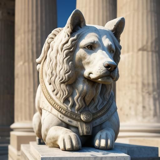 Hellenistic Sculpture of a Gończy Grecki Dog