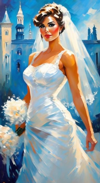 Impressionist Bride in Cathedral Setting