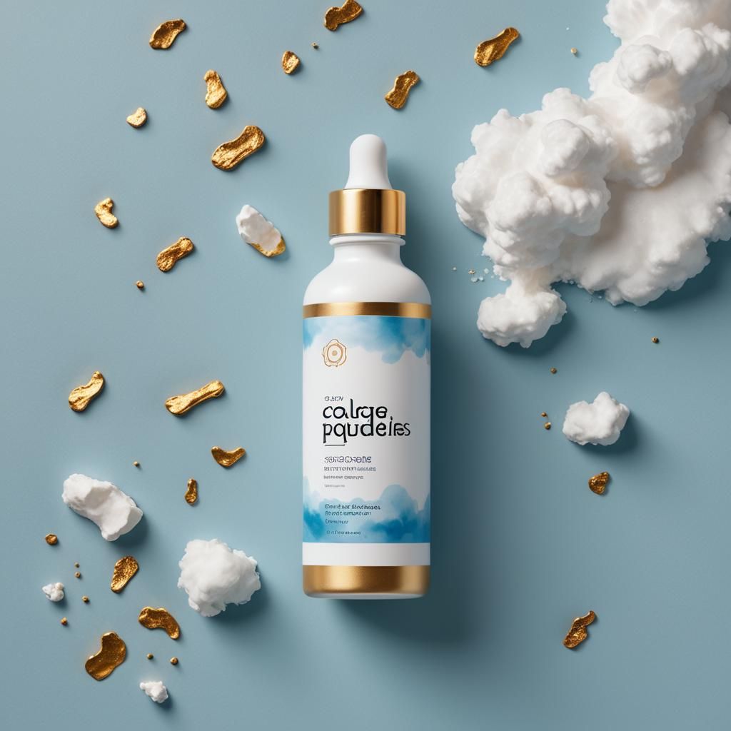 Luxury Collagen Supplement Branding with Glowing Skin