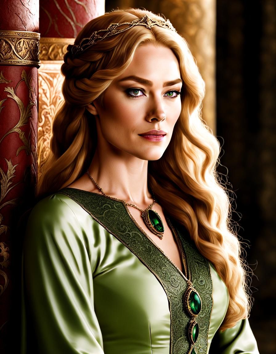 Cersei Lannister Portrait: Regal Beauty and Cold Arrogance
