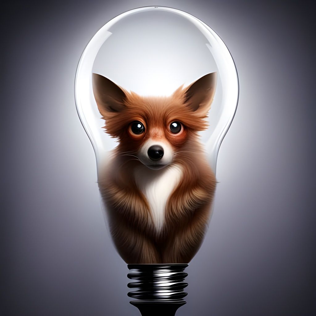 Gremlin in a Lightbulb: A Whimsical Scene