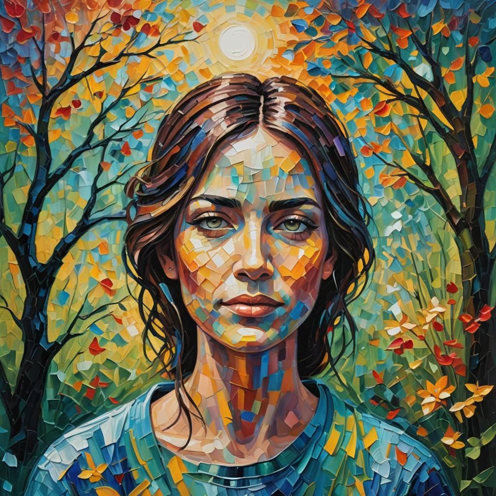 Inner Peace: Expressionist Painting of Health and Serenity