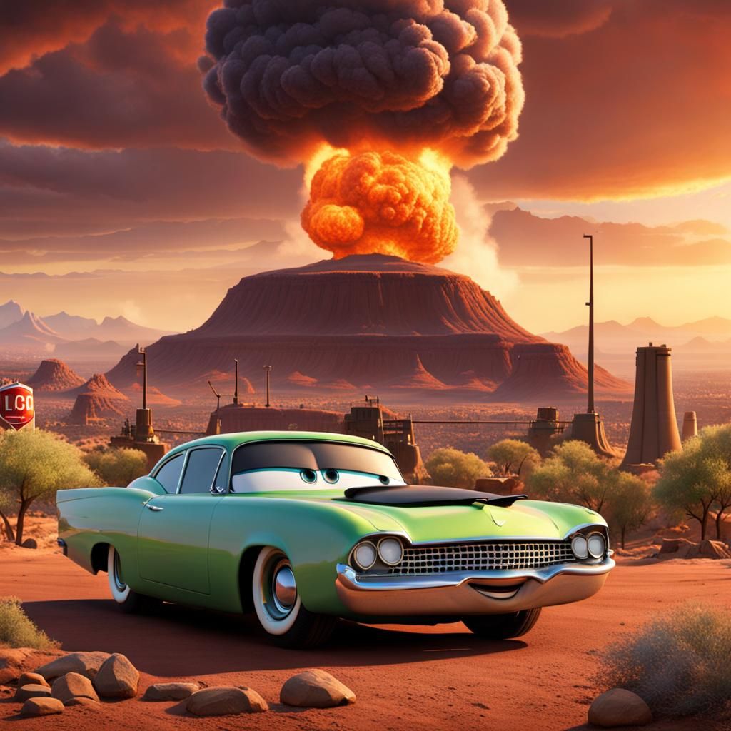 Cars as Oppenheimer in Radiator Springs