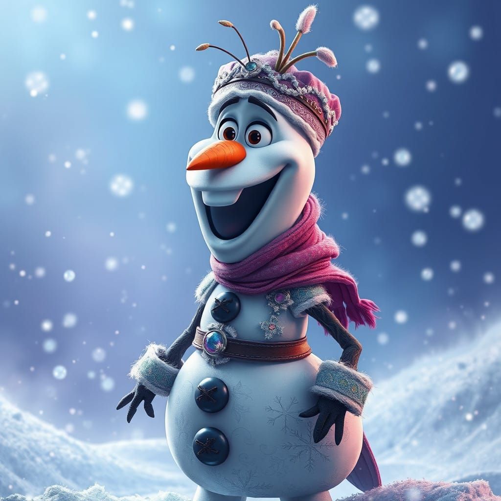 Winter Wonder Olaf in Luxury Frosty Attire