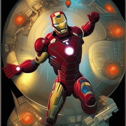 Iron Man Comic Book Art Illustration