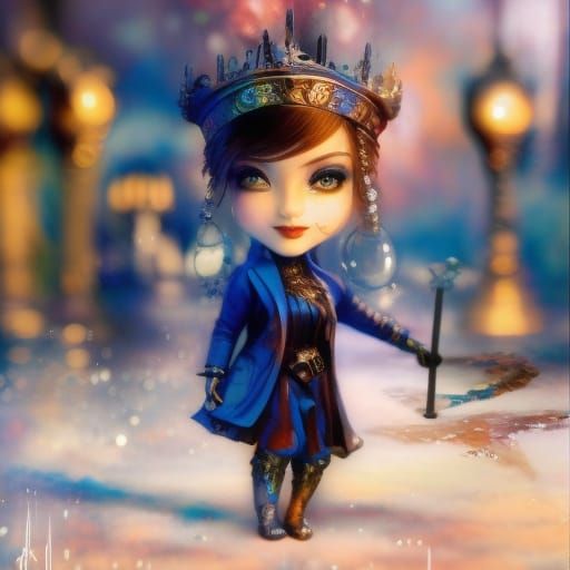 Joy Tarot Card in Victorian Obsidian Style