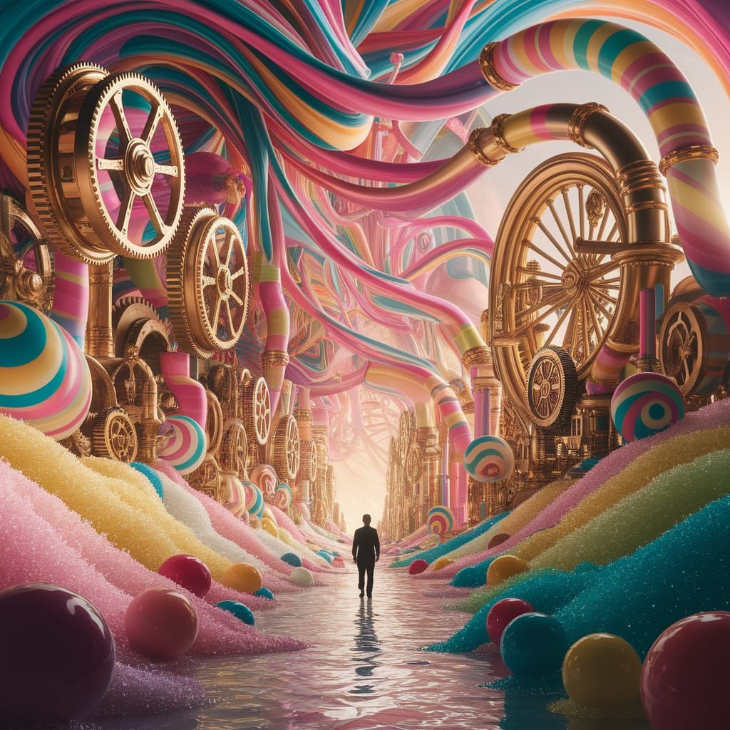 Steampunk Candyland Wonderland: A Lone Figure