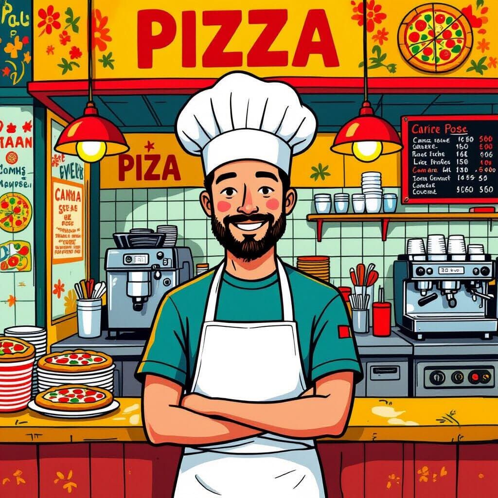 Chef Steve's Lively Pizza Shop, Whimsical Art