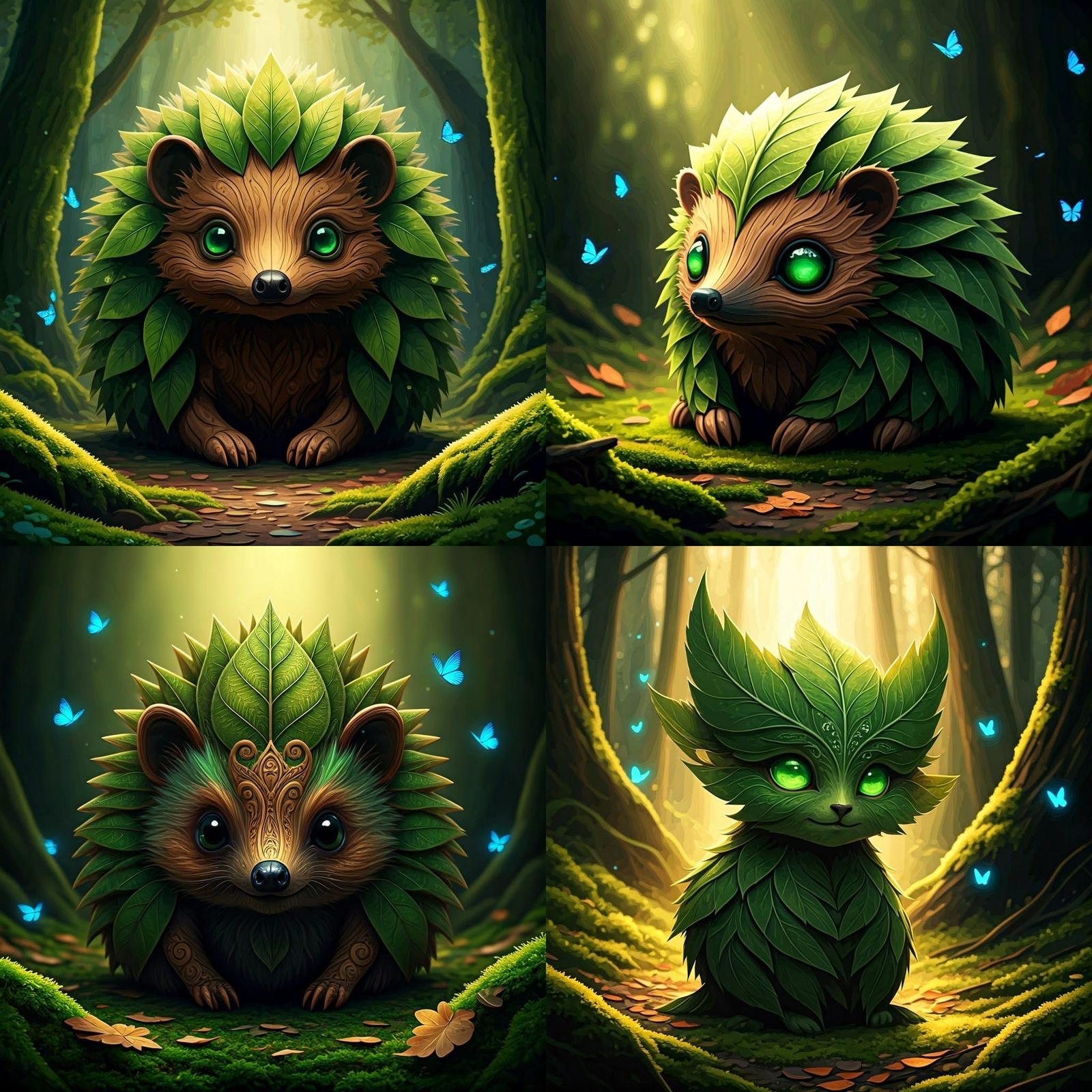 Enchanted Leafhog Embodies Nature's Magic