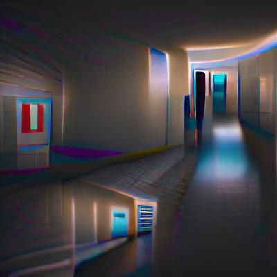 Eerie Perspective: A Solitary Liminal Hallway