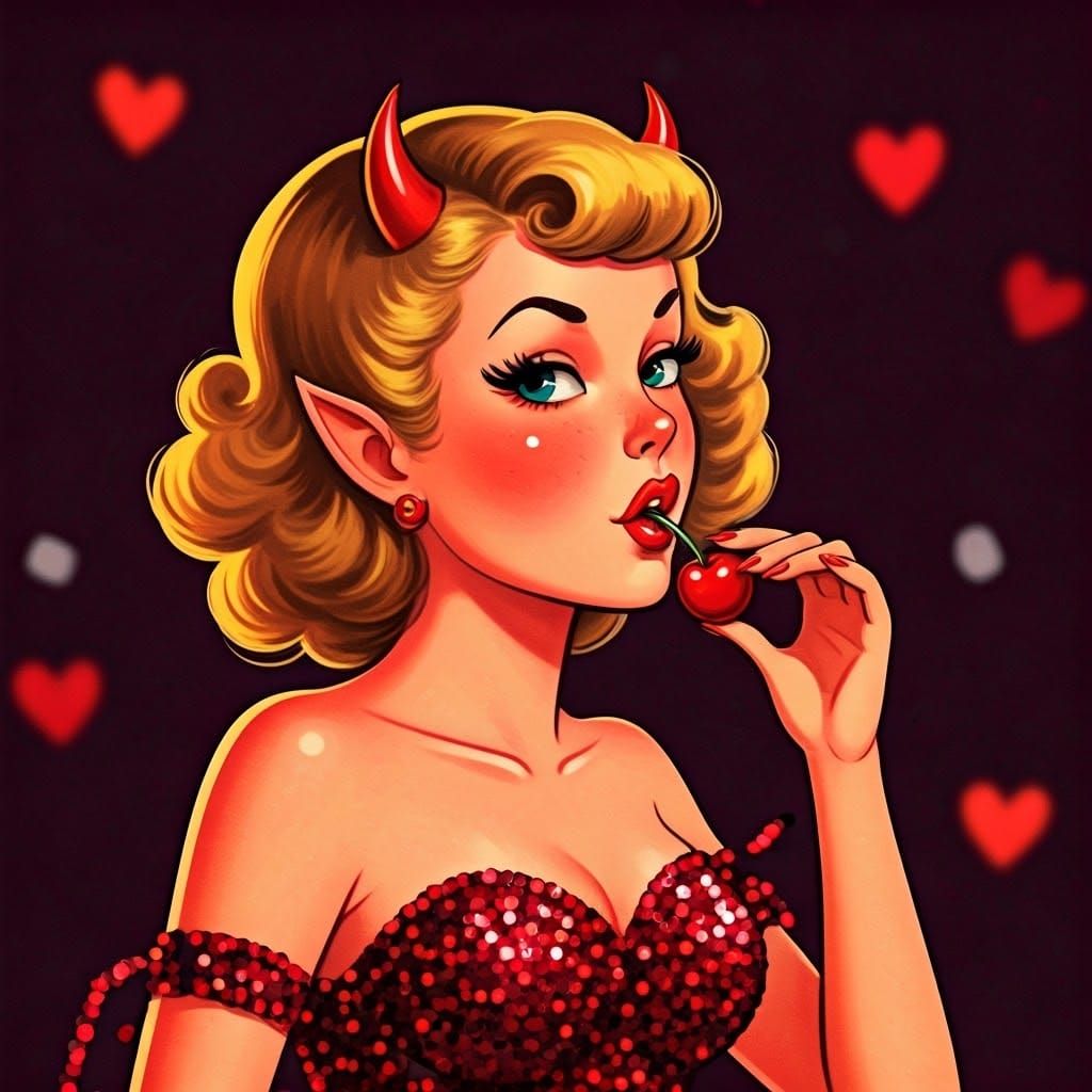 Kitsch Devil Girl: Valentine's Day in Mid-Century Style