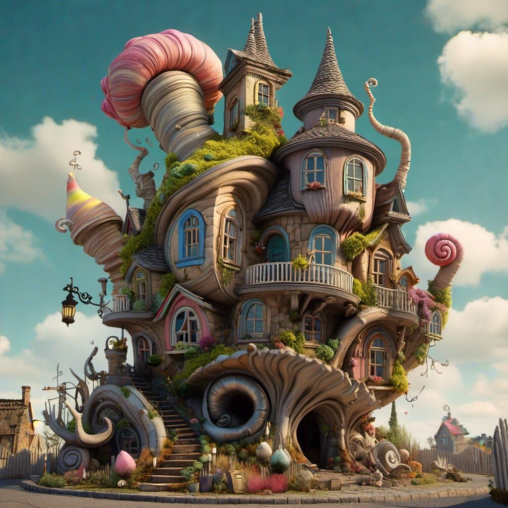 Snail with Wonky Houses