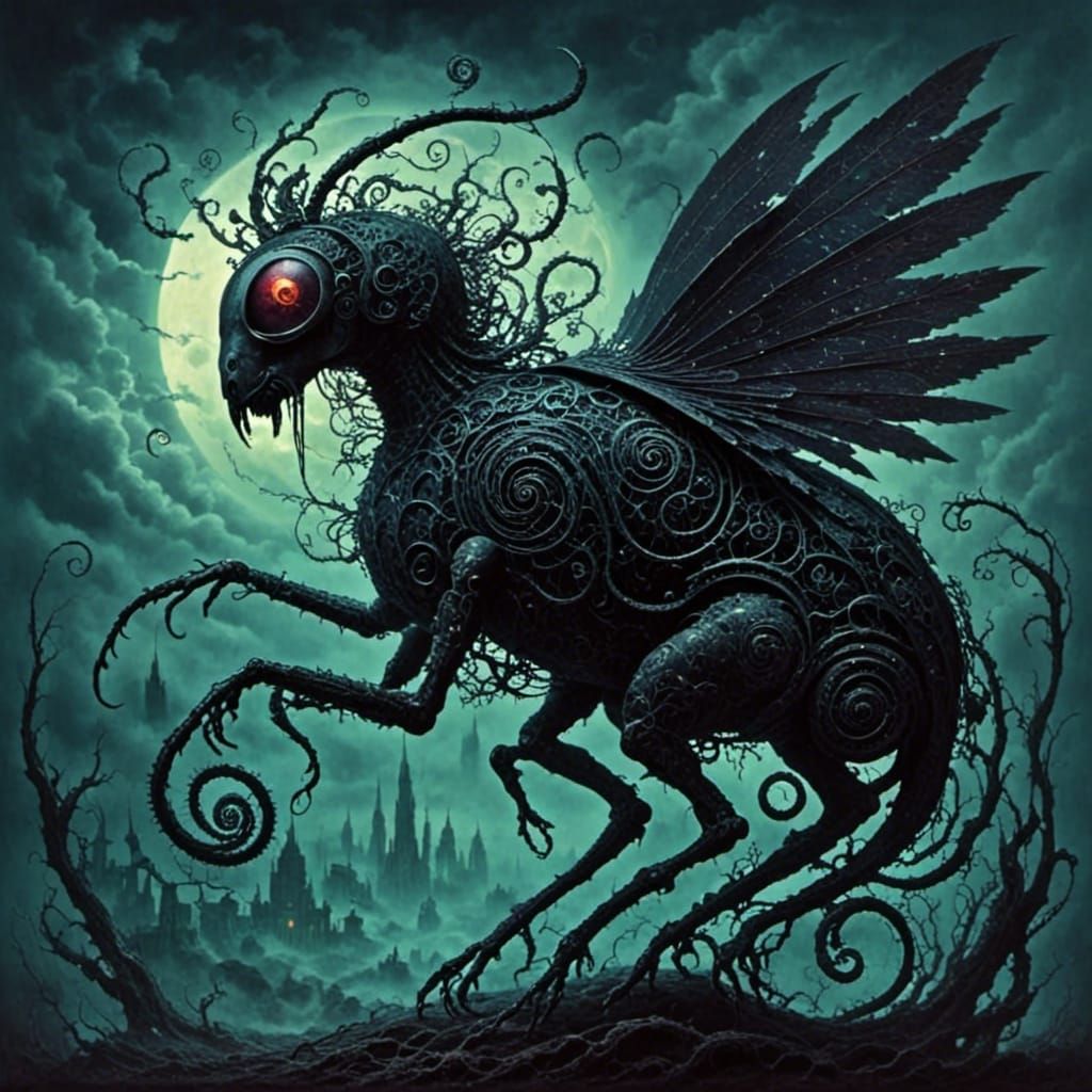 Ethereal Angel of Death in Dark Fantasy Style