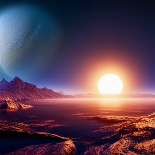 Detailed Starscape Matte Painting in Deep Color