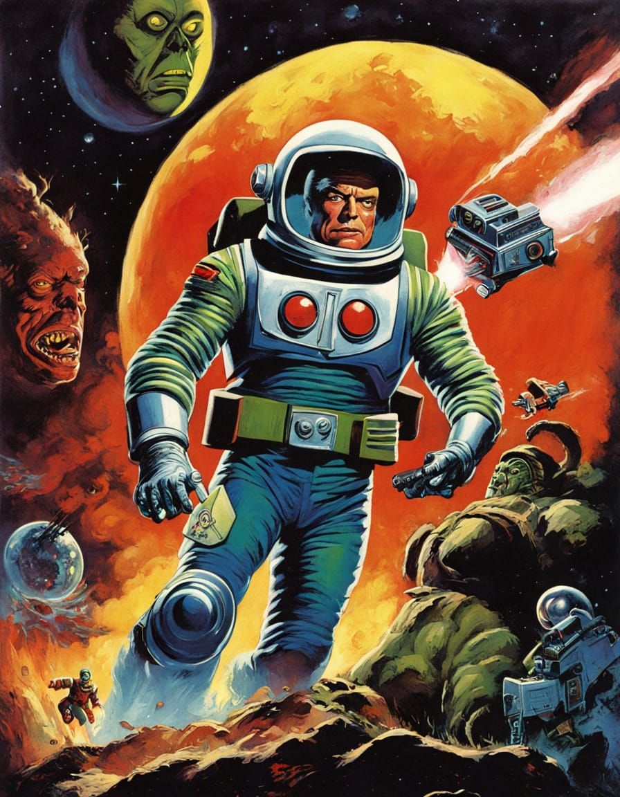 Buzz Lightyear in Classic Horror Movie Pose, Inspired by Bas...