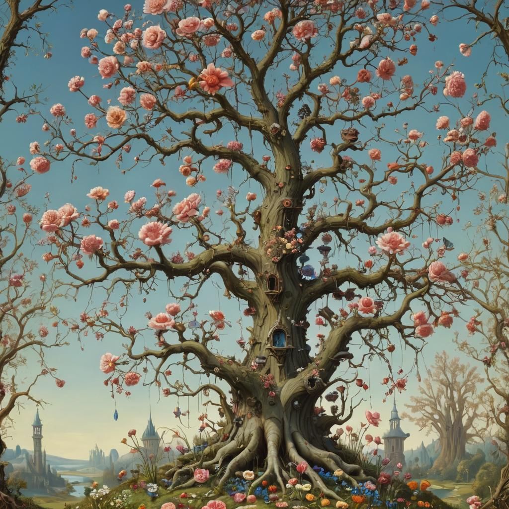 Surreal Victorian Garden Blooms With Astral Light