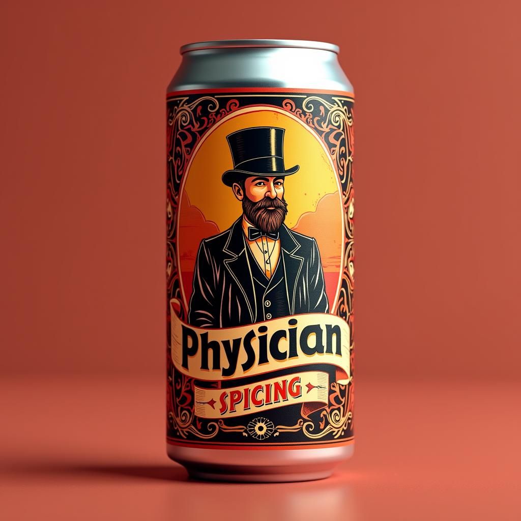 Retro-Futuristic Soda Can Design with Steampunk Flair