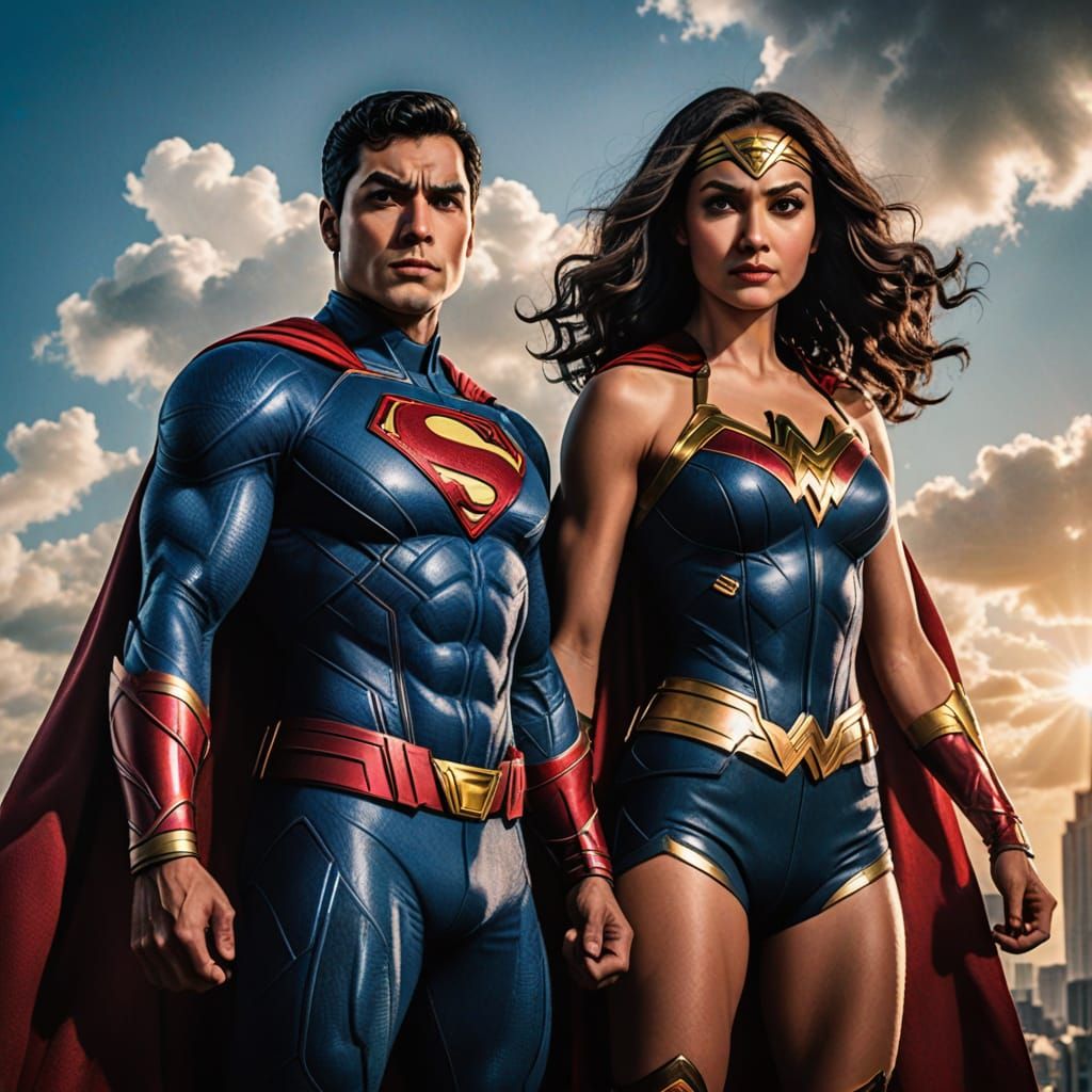 Wonder Twins in Dynamic Justice League Pose