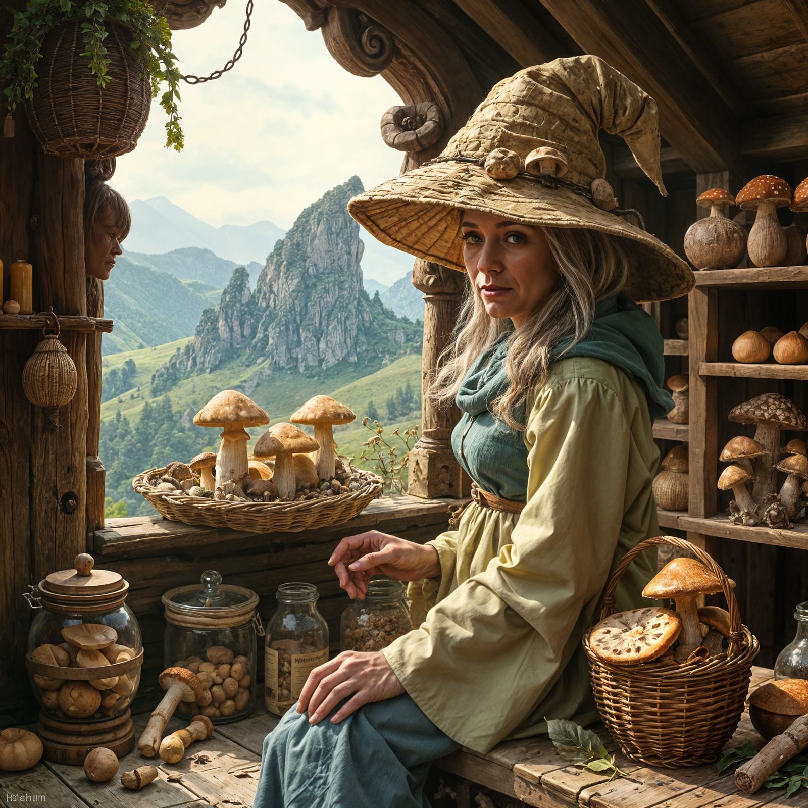 Mystical Herbalist in a Fairy Tale Valley