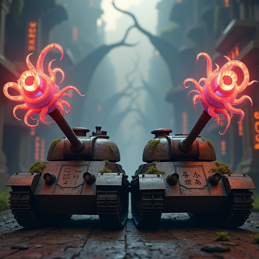 Tanks Unleash Bioluminescent Tentacles in Dreamscape