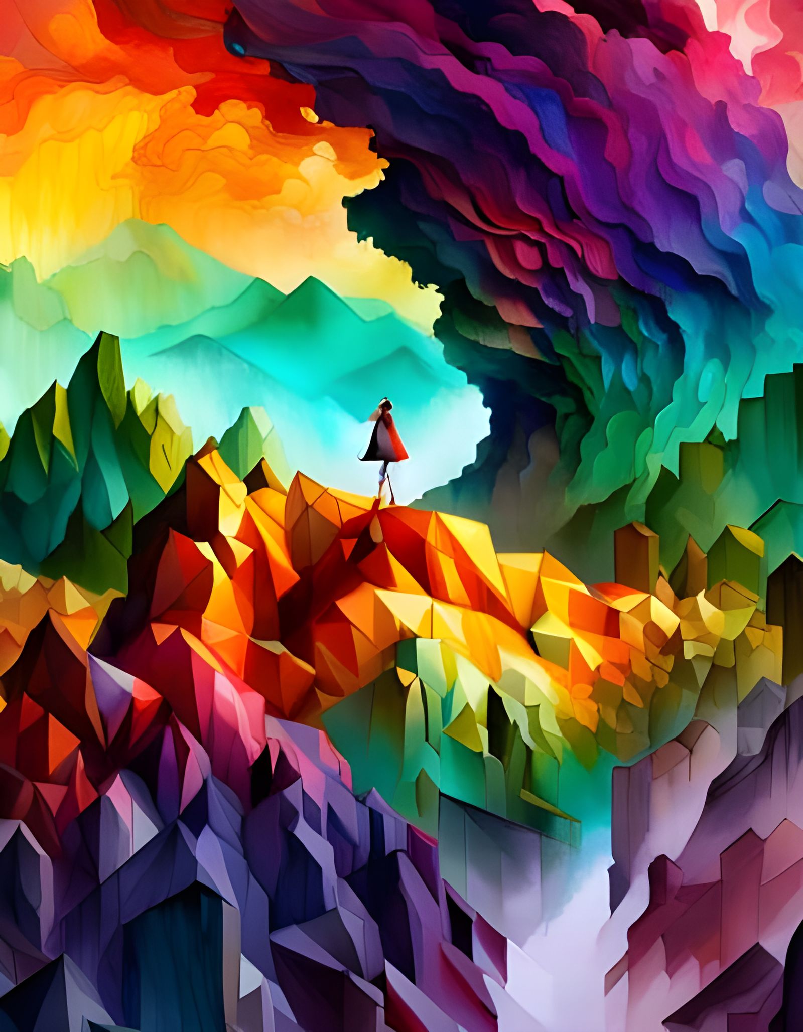 Ethereal Mountains in Hyperrealistic Octane Render