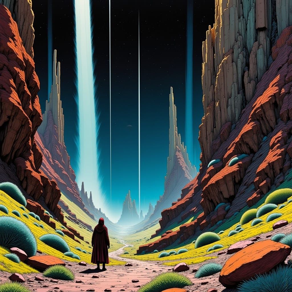 Githyanki Warlock by Alien Waterfall in Illustrative Style