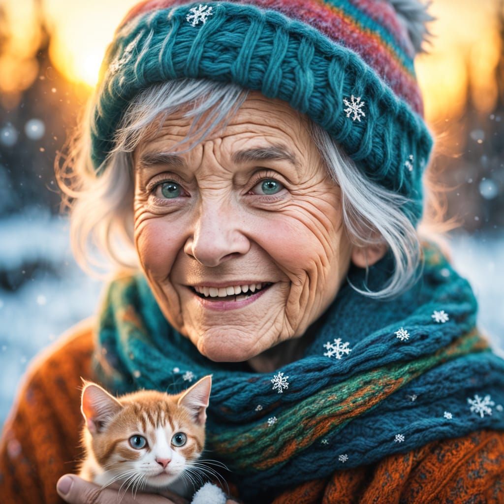 With her fury companion