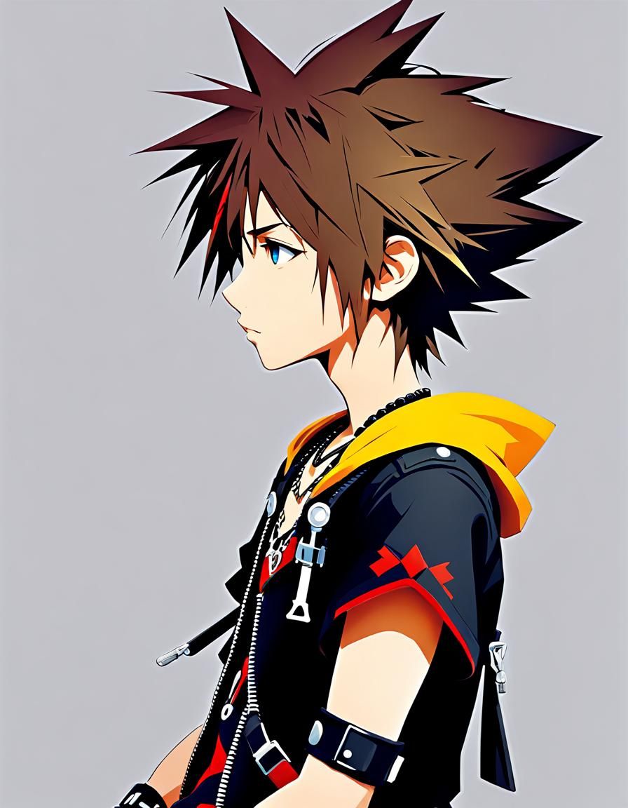 Sora Mugshot in Anime Style