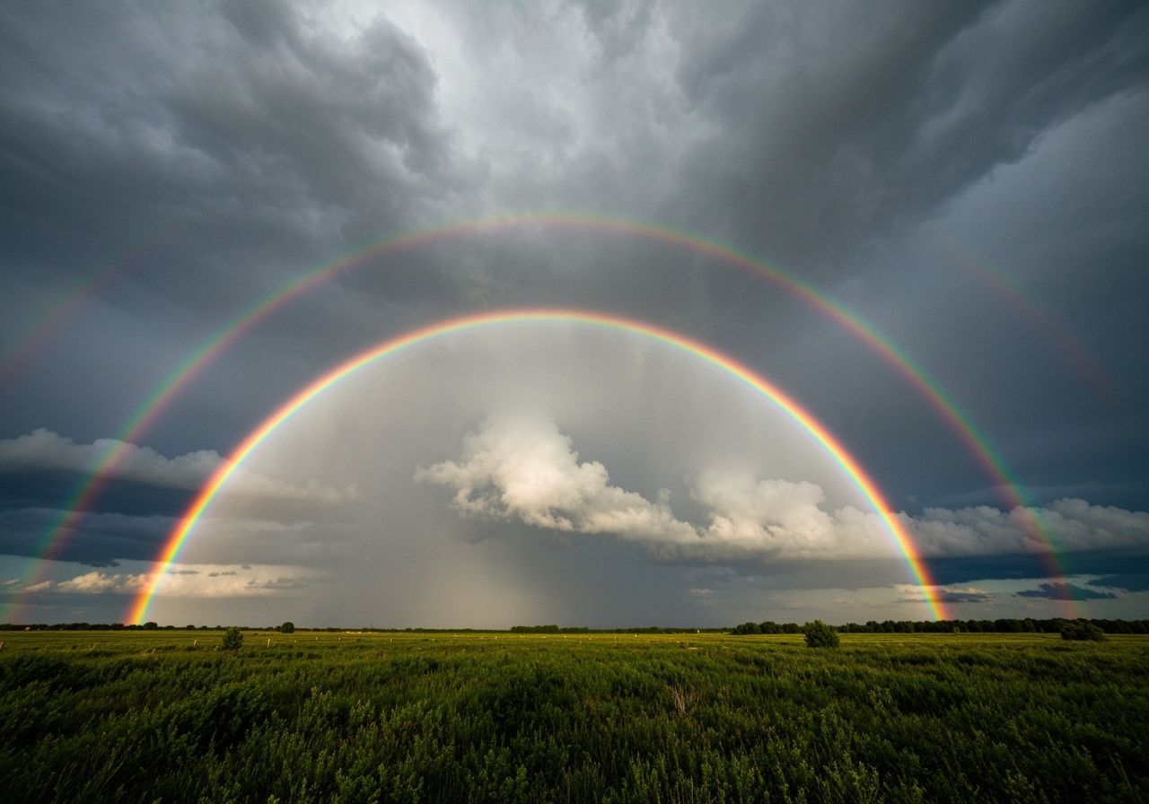 Frog on Lilypad in Summer Storm, Digital Painting