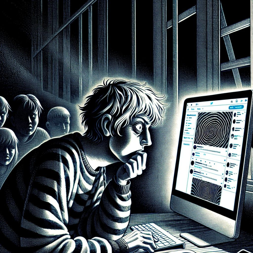 Worried User Sees Twitter Spiraling, Manga Style