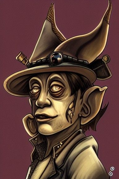 Steampunk Goblin Portrait