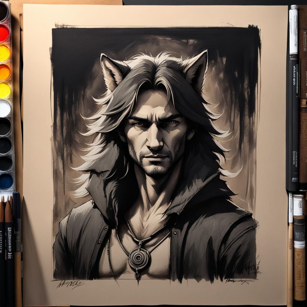 Natural beauty, characteristic wolf man.