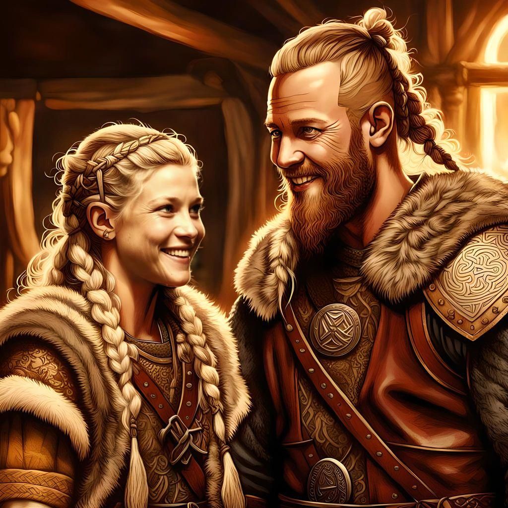 Lagertha Welcomes Ragnar Home with a Smile