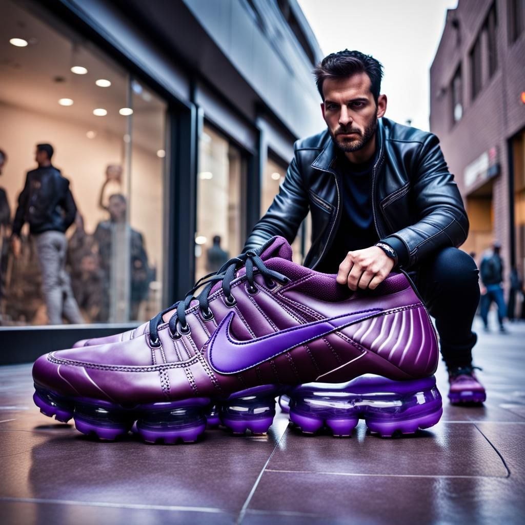 Tiny man or giant shoes?