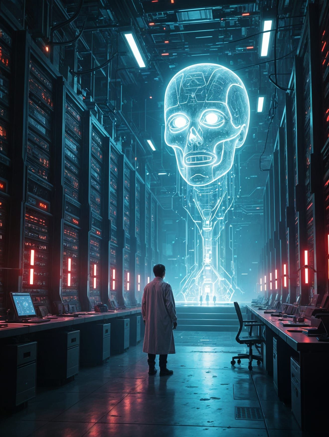 Awakening a Synthetic Mind in a Futuristic Landscape