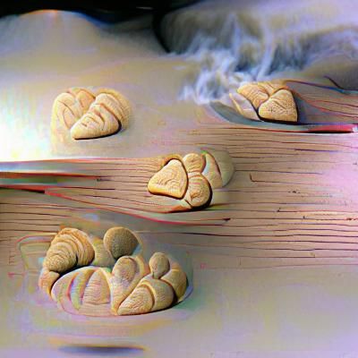 Simple Baked Hearts Still Life