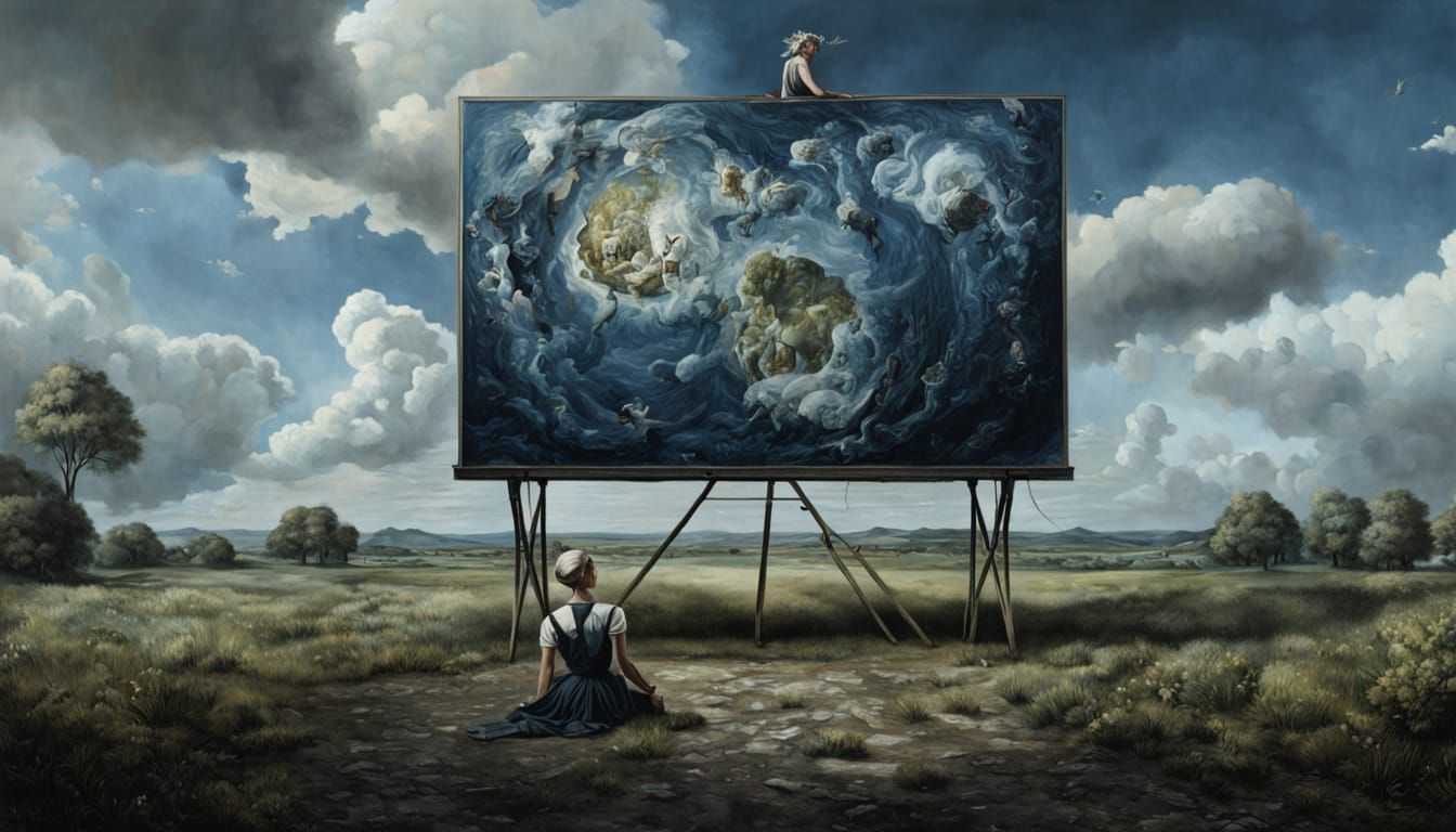 Metaphysical Painting of Profound Inner Questions